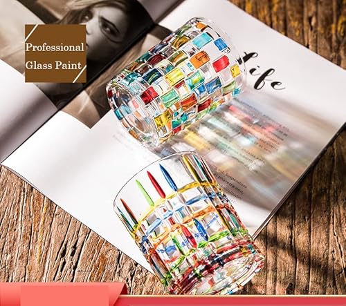 Superior Stained Glass Art Paint, Transparent & Translucent Window Paint, Lacquer Based Stain Glass Paint With 9 Brushes #TOP3