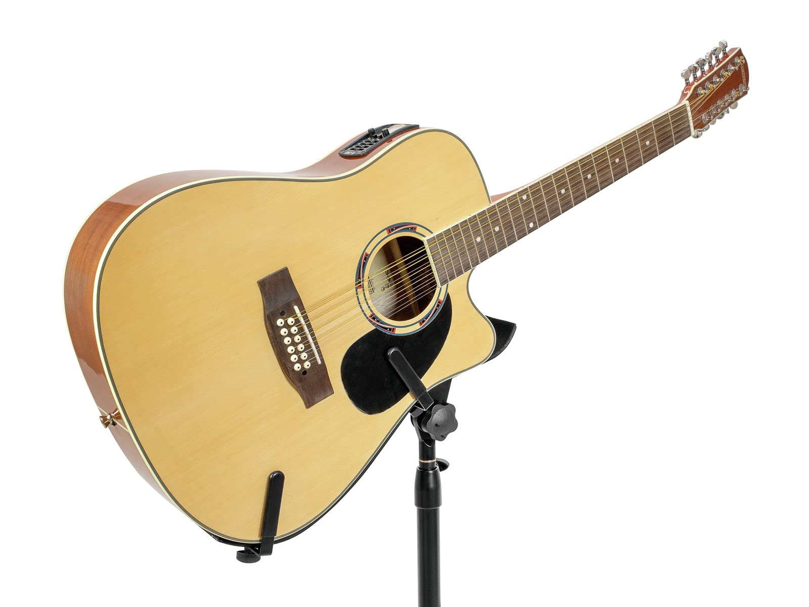 DIMAVERY Soporte para guitarra acústica/eléctrica | Soporte para guitarras eléctricas y acústicas y bajos eléctricos