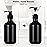 Yebeauty Pump Bottle Dispenser, 10oz 300ml Empty Plastic Shampoo Conditioner Dispenser, Refillable Shower Soap Dispenser Pump Bottle Liquid Containers for Kitchen Bathroom, 2 Pack Black