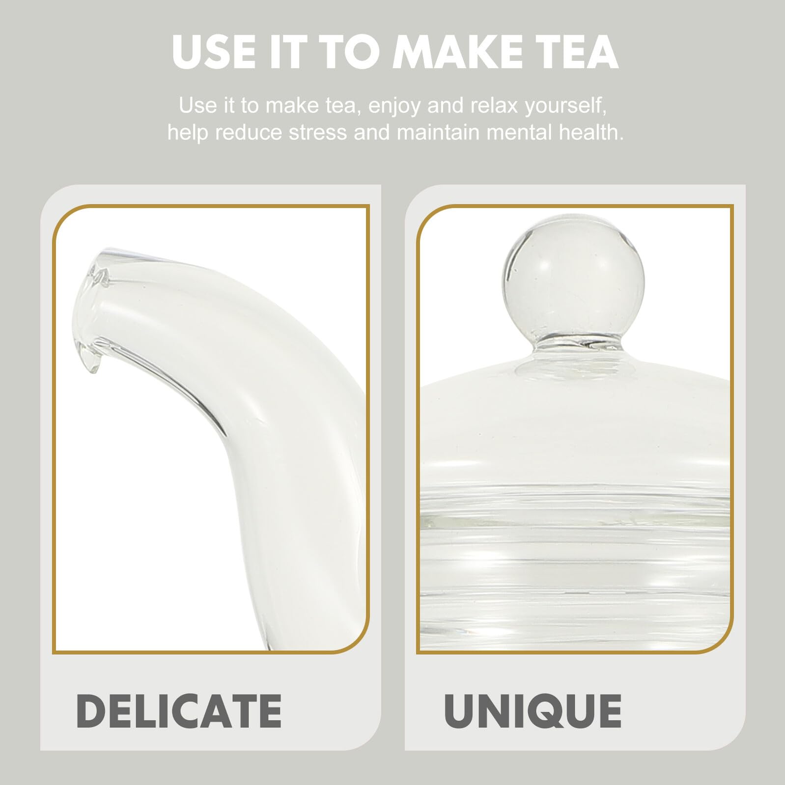 DOITOOL Hitzebeständiges Teekannen Satz aus Glas mit Tasse und Kerzenständer Tragbares Chinesisches Teeservice Anti Scalding Funktion für Elegante Teezeremonien