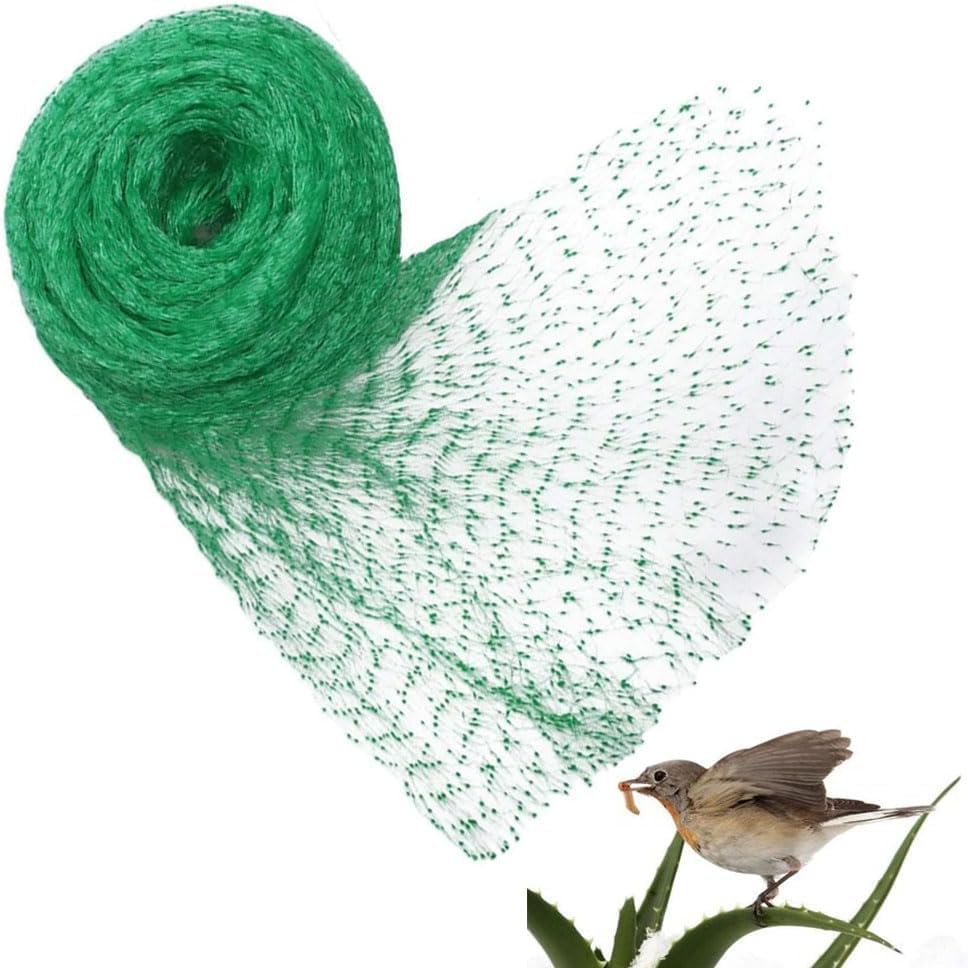 Armastuse Red de protección Rejilla, 10 x 6 m, red anti pájaros, plantas de jardín, redes para pájaros, red para protección de plantas para pájaros, jardín, balcón, estanque (verde)
