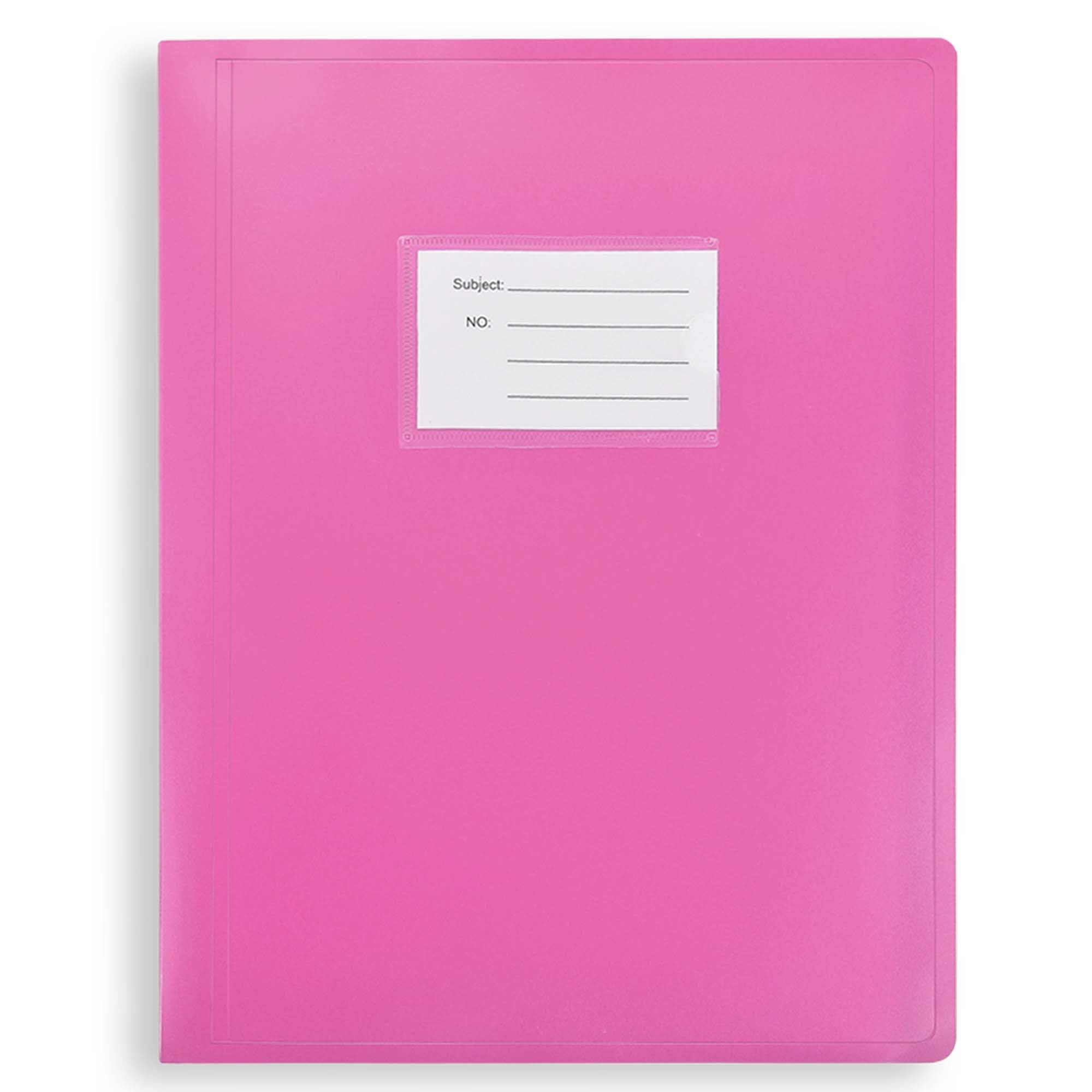 Arpan A4 104 Pockets 208/Sides Display Book Presentation Folder Flexible Cover Portfolio - Pink