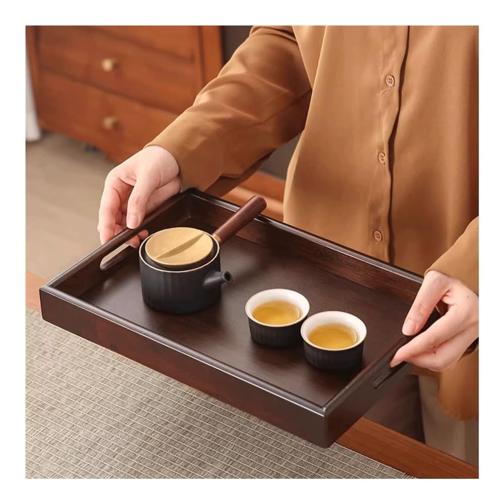 Bandeja de madera maciza de nogal para tazas de té, tabla pequeña china para servir frutas y suma tenue, accesorio de cocina para cocinar en casa y entretenimiento
