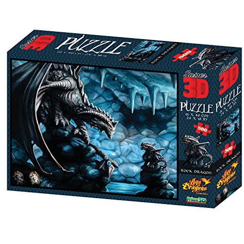 Anne Stokes Puzzle 3D Rock Dragon 500 pièces Multicolore