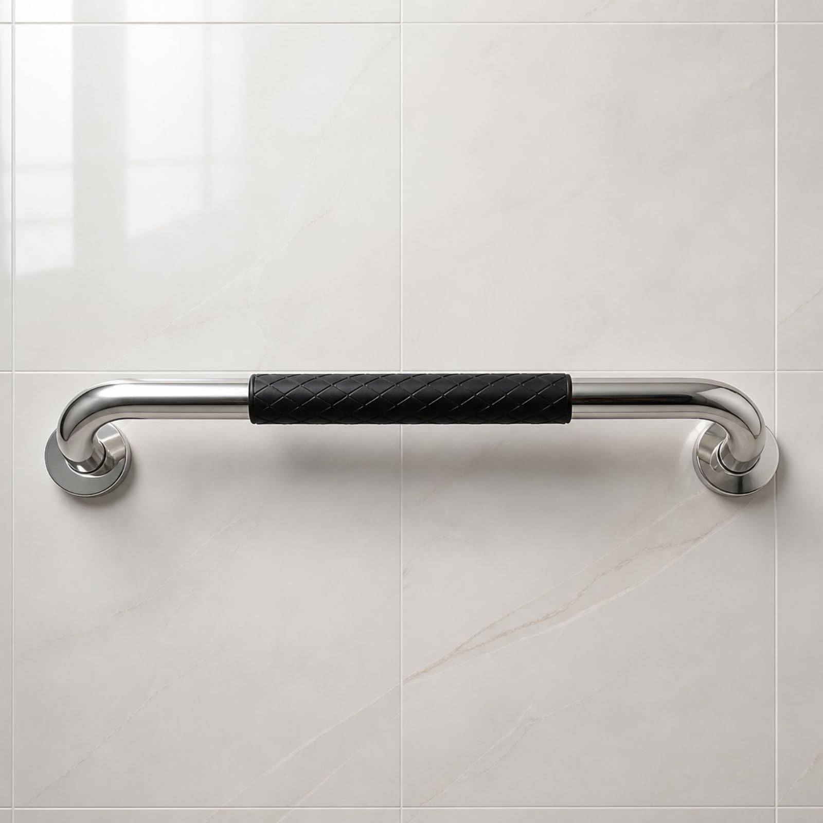Maniglione Di, Acciaio Inossidabile 304, Impugnatura Diritta Con Rivestimento Nero, Pezzo Singolo, 60 Cm