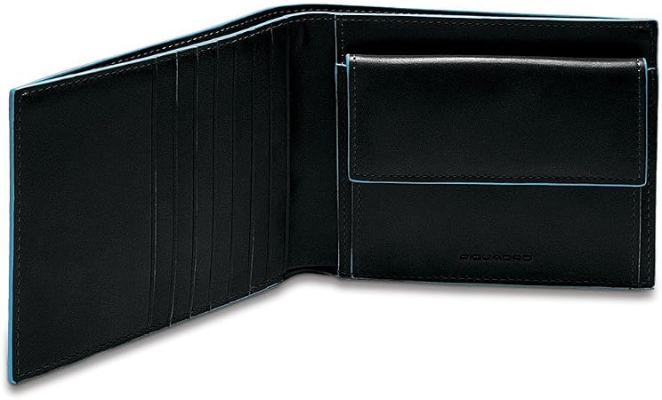 Piquadro - Portafoglio Uomo Con Porta Monete In Pelle Blue Square  -pu1239b2r, N : Clothing, Shoes \u0026 Jewelry - Amazon.com