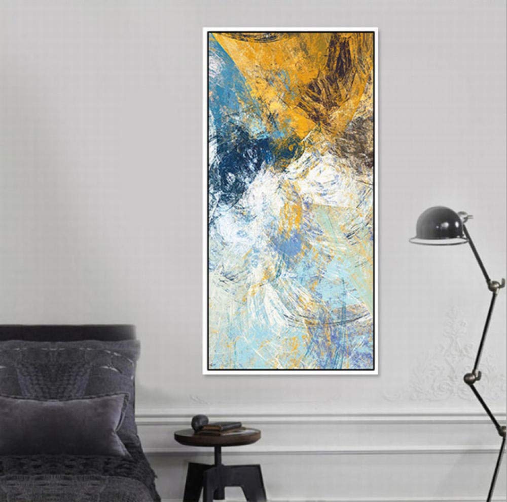 Tableau peinture à l'huile verticale sur mesure création salon