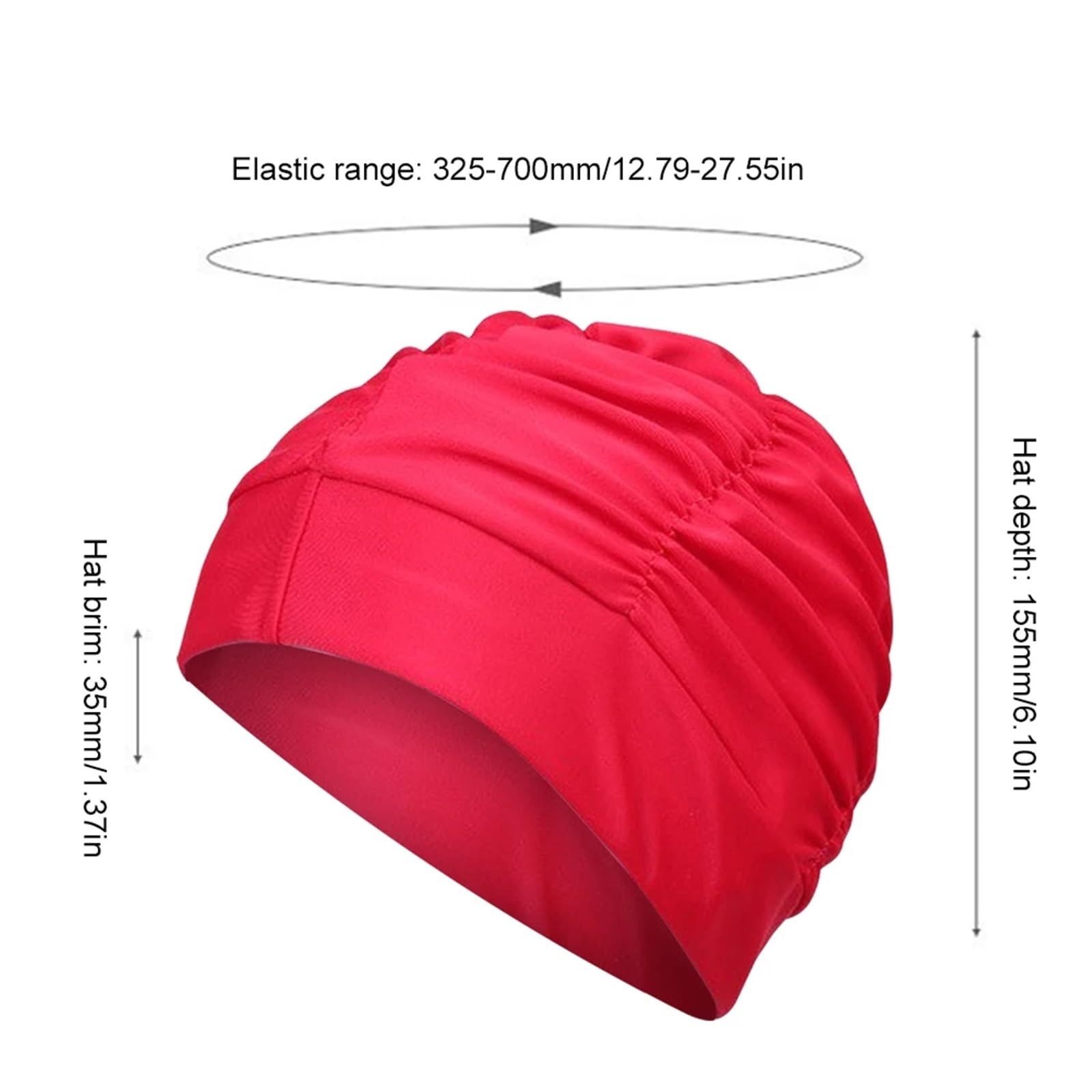 Gorro de baño for Mujer, Gorros de baño for Adultos de Alta Elasticidad, cómodos Gorros de baño, Cubre Orejas for Cabello Largo, Extensiones y rizos, 2 uds.