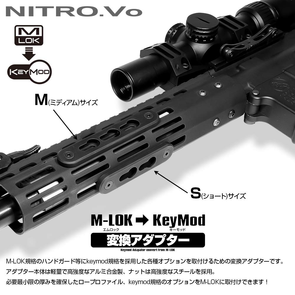 Amazon | LayLax (ライラクス) NITRO.Vo M-LOK変換Keymodアダプター M
