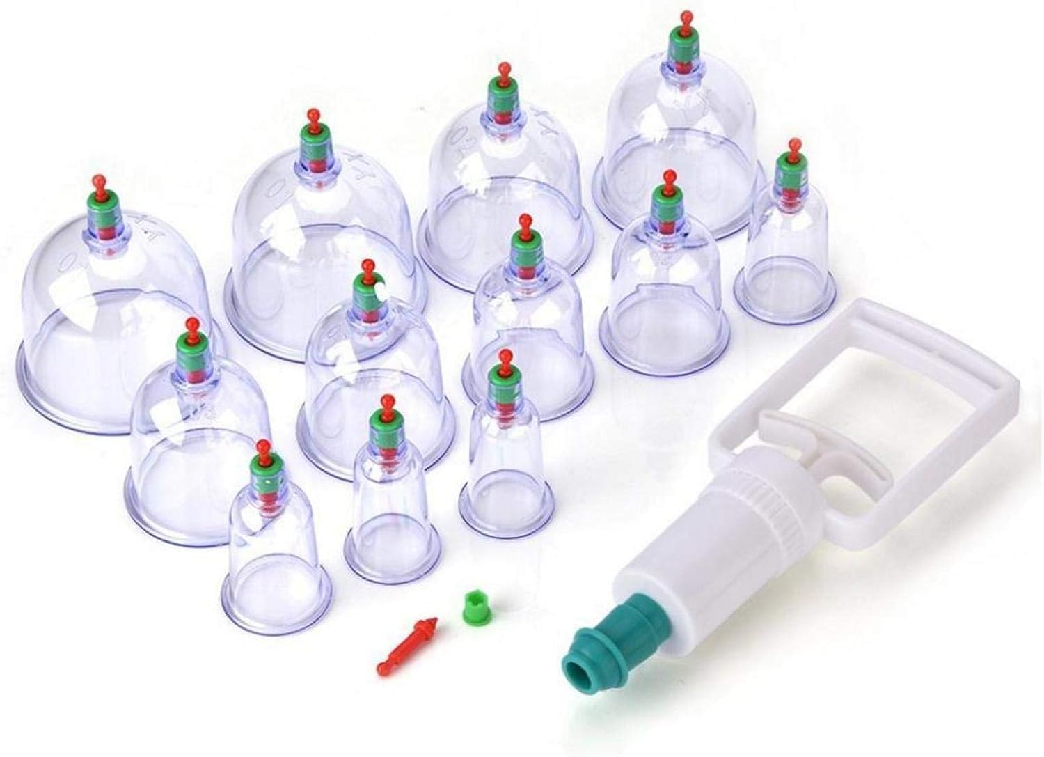 AFPIN- Cupping Kit -12 Pcs- cupping therapy cups | Cupping Cups | cupping therapy kit |Health Care- therapy cup set | therapy cupping set | therapy equipment | Vacuum Cupping Set