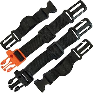 2 Pack Backpack Chest Strap Nylon 3/4 Inch Webbing Chest Belt-Backpack Sternum Strap Suitable for Webbing on The Backpack up to1in (Black) - HDHYK