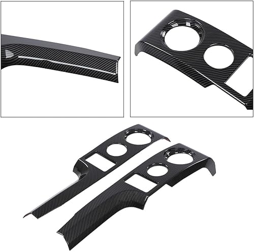 Miniatura 7 de G-PLUS Center Console Dashboard Panel Cover Trim Bezels Compatible with Ford F150 2009-2014 Black Carbon Fiber