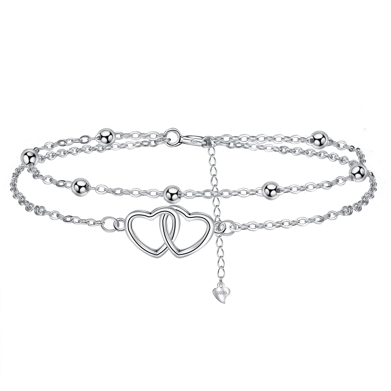 J.MUEN Damen Armbänder Silber 925, Geburtstag Muttertag Weihnachten Geschenk für Mama Ehefrau Freundin
