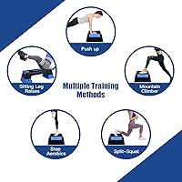 Vista 5 de Goplus Stepper aeróbico de 30 pulgadas con elevadores, niveles de altura ajustable de 5, 7 y 9 pulgadas, para entrenamiento, fitness, ejercicio