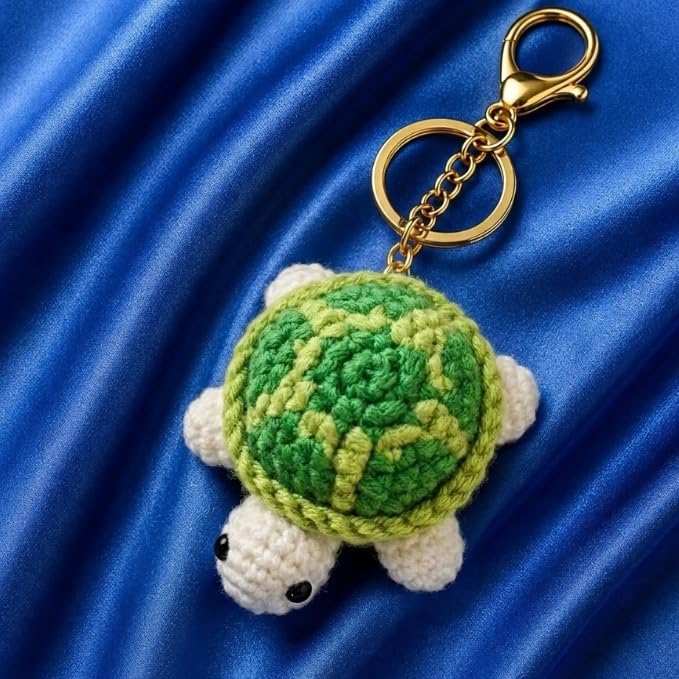 Image of Handmade Crochet Flower Keychain for Bags Keys Purse Backpack Cute Aesthetic Yarn Keyring Bag Charm Handmade Soft Thread Flower Keychain for Girls Women Kids Gifting and Daily Use