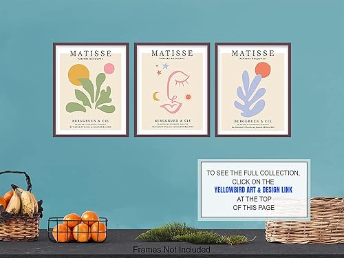 Miniatura 7 de Matisse Poster Wall Art & Decor Set - 8x10 Matisse Print - Aesthetic Pictures - Abstract Art - Minimalist Wall Art - Gallery Wall Art - Mid Century