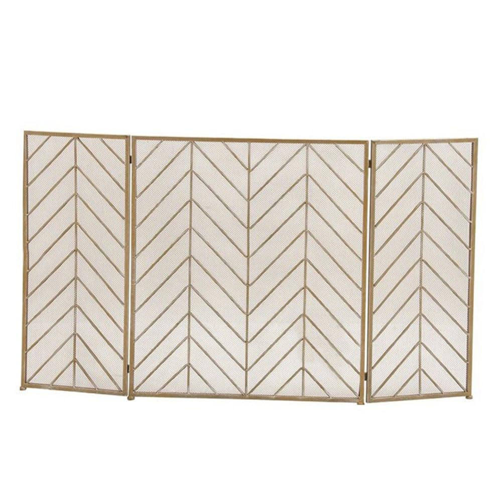 fireplace cover Minimalist Metal Fireplace Screen Partition Guardrail with Mesh for Fire & Dust Protection