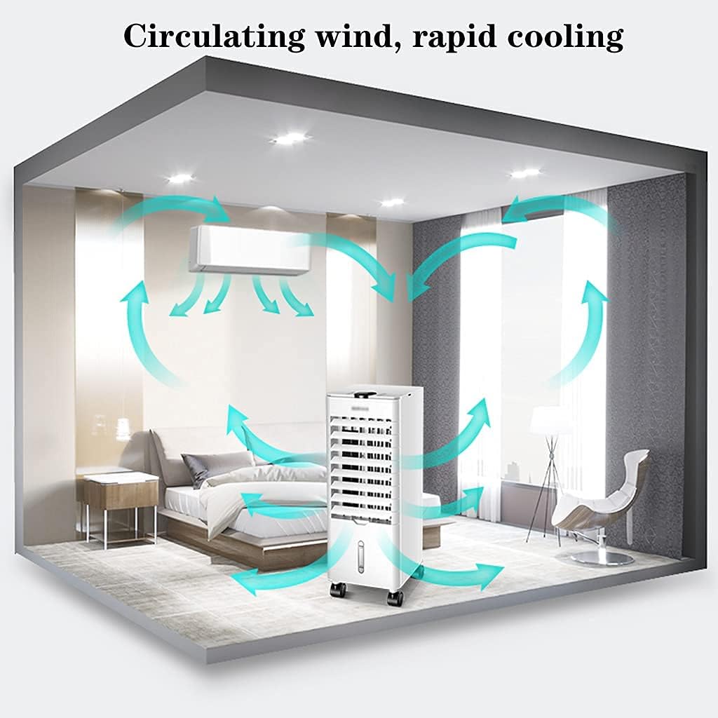 Evaporative Air Cooler Mobile Air Conditioners Tower Fan Cooling Humidifier Purifier Silent 3 Fan Speeds 3 Mode for Home Office. (Size : Remote Control) (Mechanical Control)