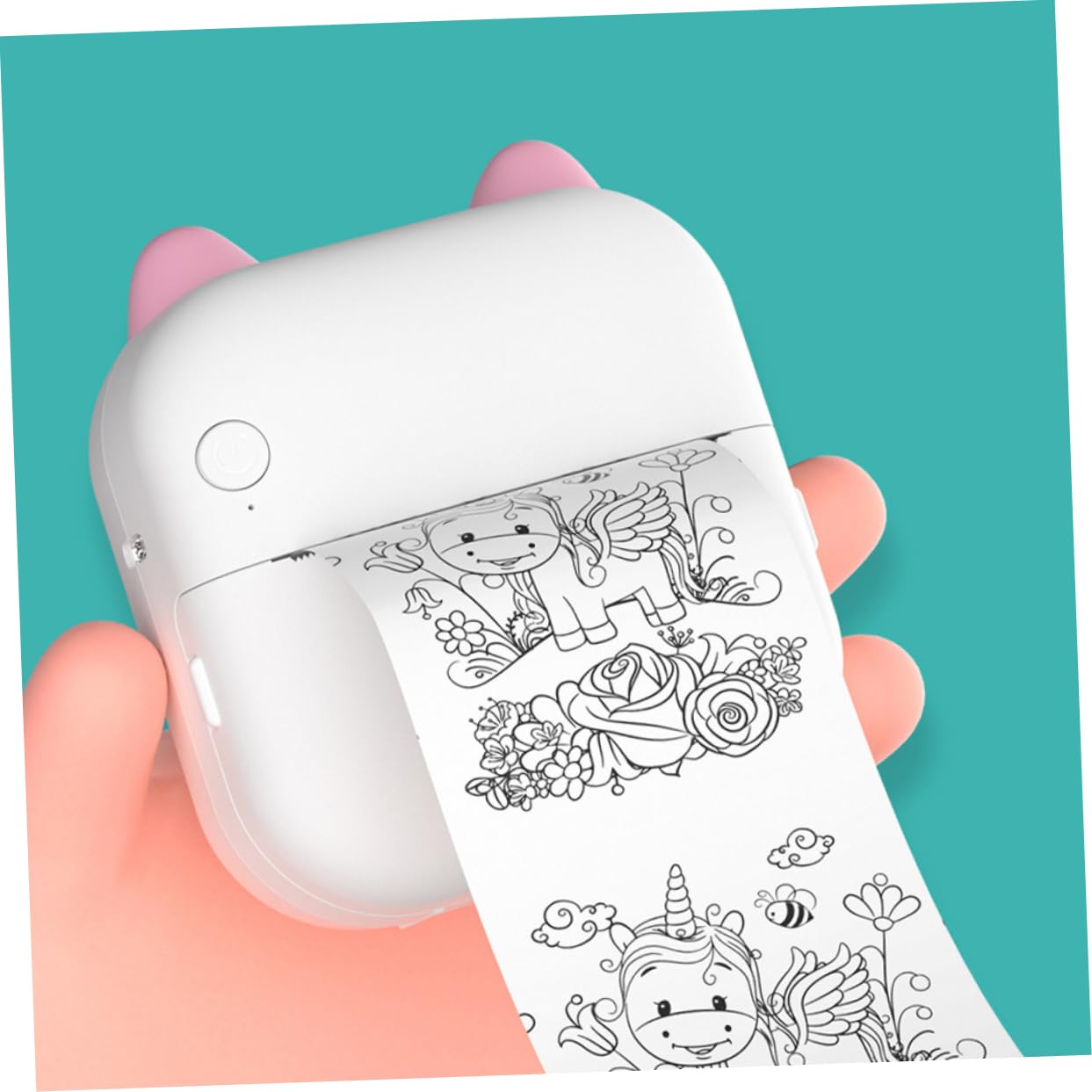 Impresora Térmica Portátil de Bolsillo 200 dpi Abs Rosa