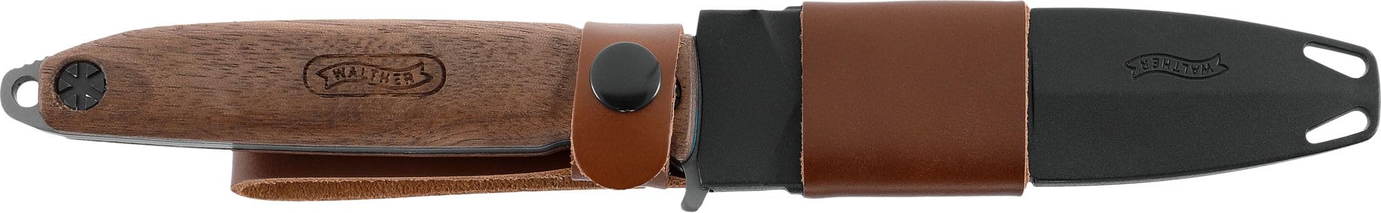 Walther Unisex – nóż Blue Wood dla dorosłych, drewno orzecha włoskiego, rozmiar uniwersalny