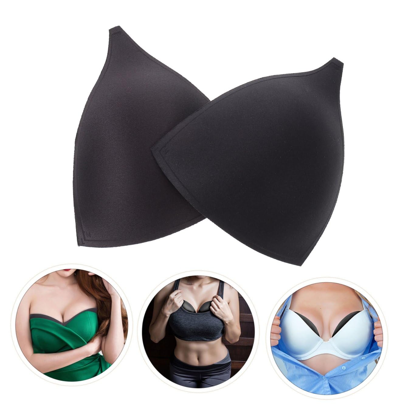 VALICLUD Of Inserts Soft Sponge Cushions For Women Invisible Triangle Cups Daily Use Shape