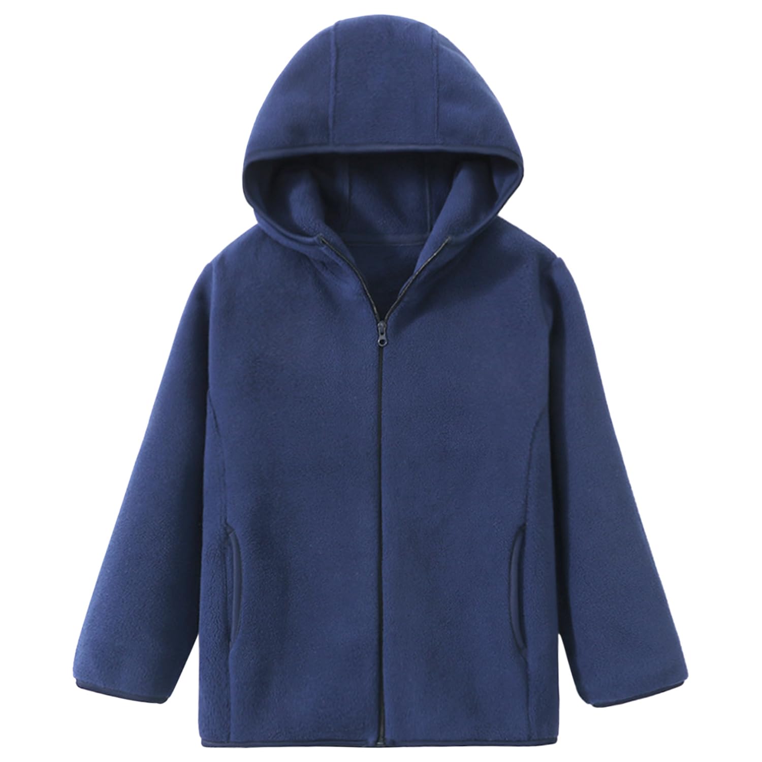 Bambino Bambini Pile Polare Giacca Adulti Giacca con Cappuccio Cerniera Caldo Antivento Cappotto Solido Genitore-Bambino Leggero Capispalla Tops