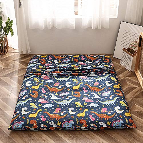 Dinosaur Japanese Floor Futon Mattress For Boys Girls, Thicken Tatami Mat Sleeping Pad Foldable Bed Roll Up Mattress Floor Lounger Bed Couches And Sofas For Kids Full Size #TOP2
