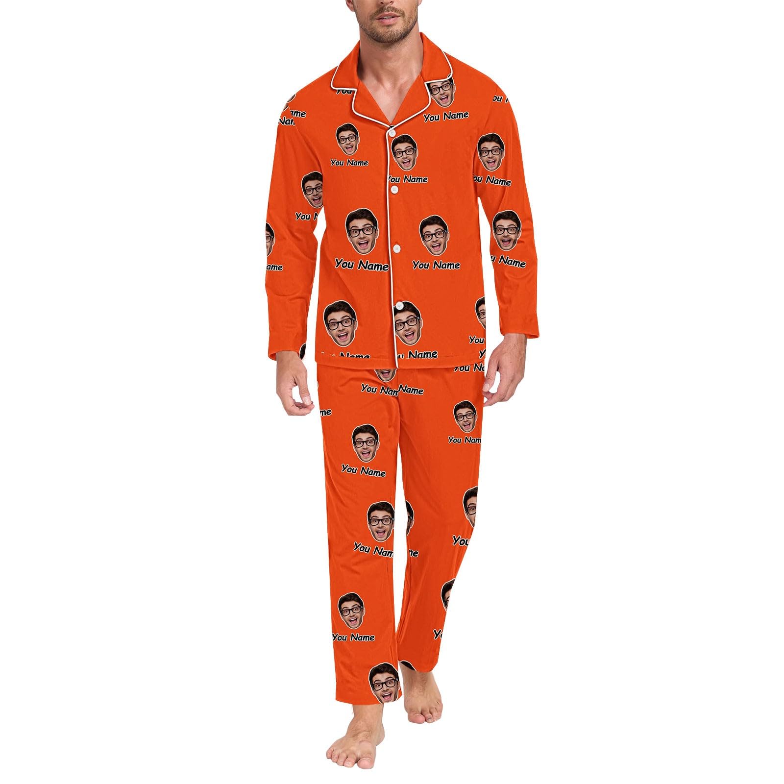 Generisch Conjunto de pijama corto para hombre pantalones divertidos para hombres mujeres parejas a juego unisex nombre personalizado albornoz hombre camuflaje