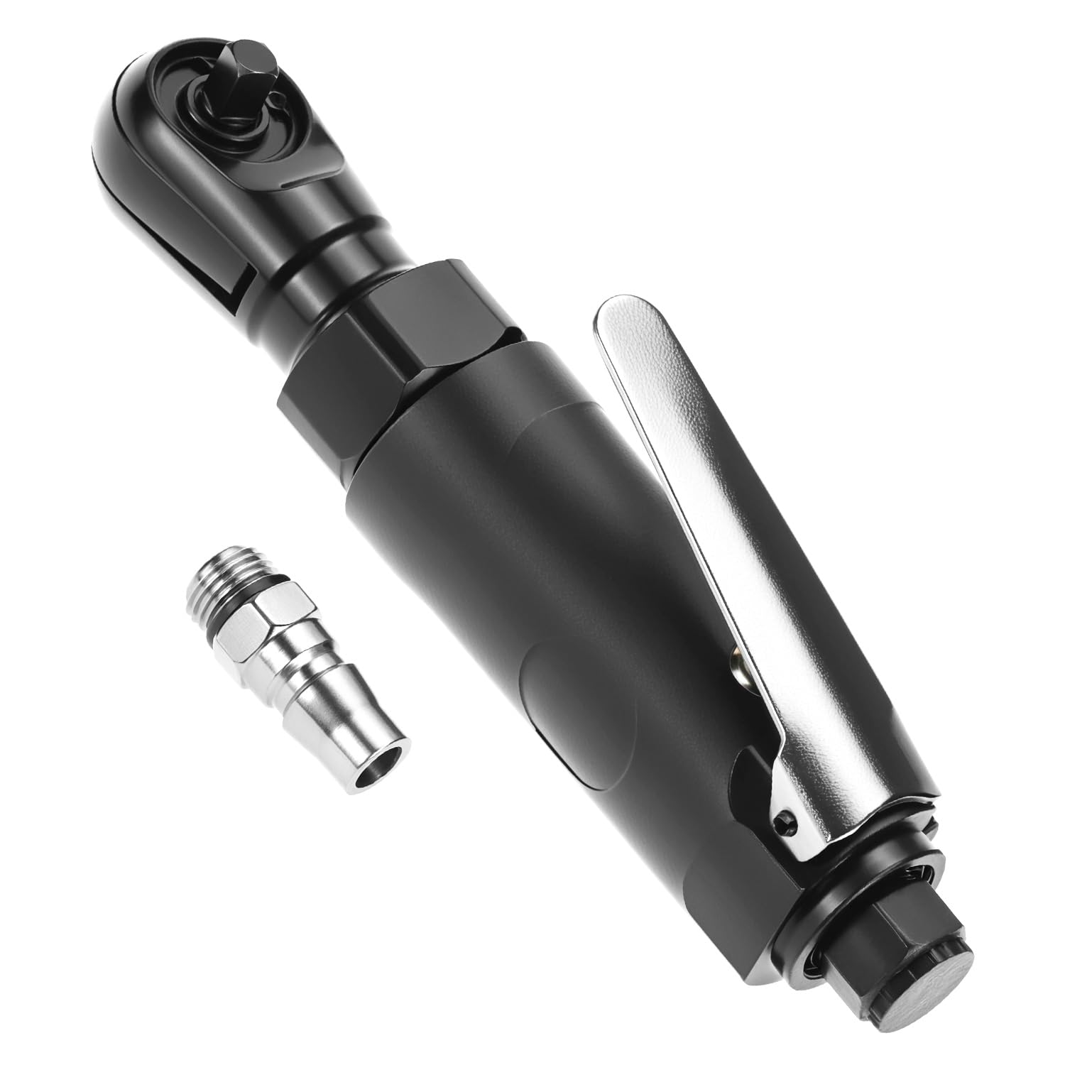 QWORK® Air Ratchet, Air Impact Wrench 1/4" 35 Nm, Reversible Ratchet Head