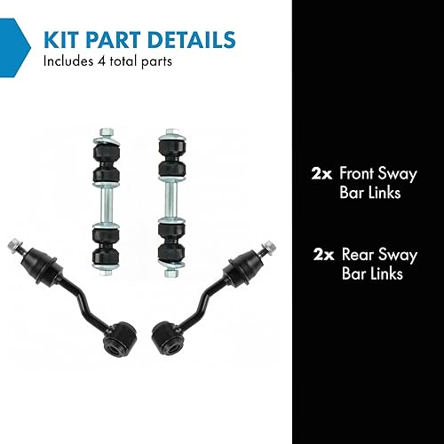 Miniatura 2 de TRQ Juego de 4 piezas para Jeep Grand Cherokee 1996-1998