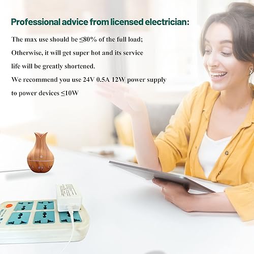 Miniatura 6 de Adaptador de fuente de alimentación de 24V 0.5A con certificación ETL Clase 2 Adaptador de corriente certificado 100-240V AC a 24V DC Convertidor