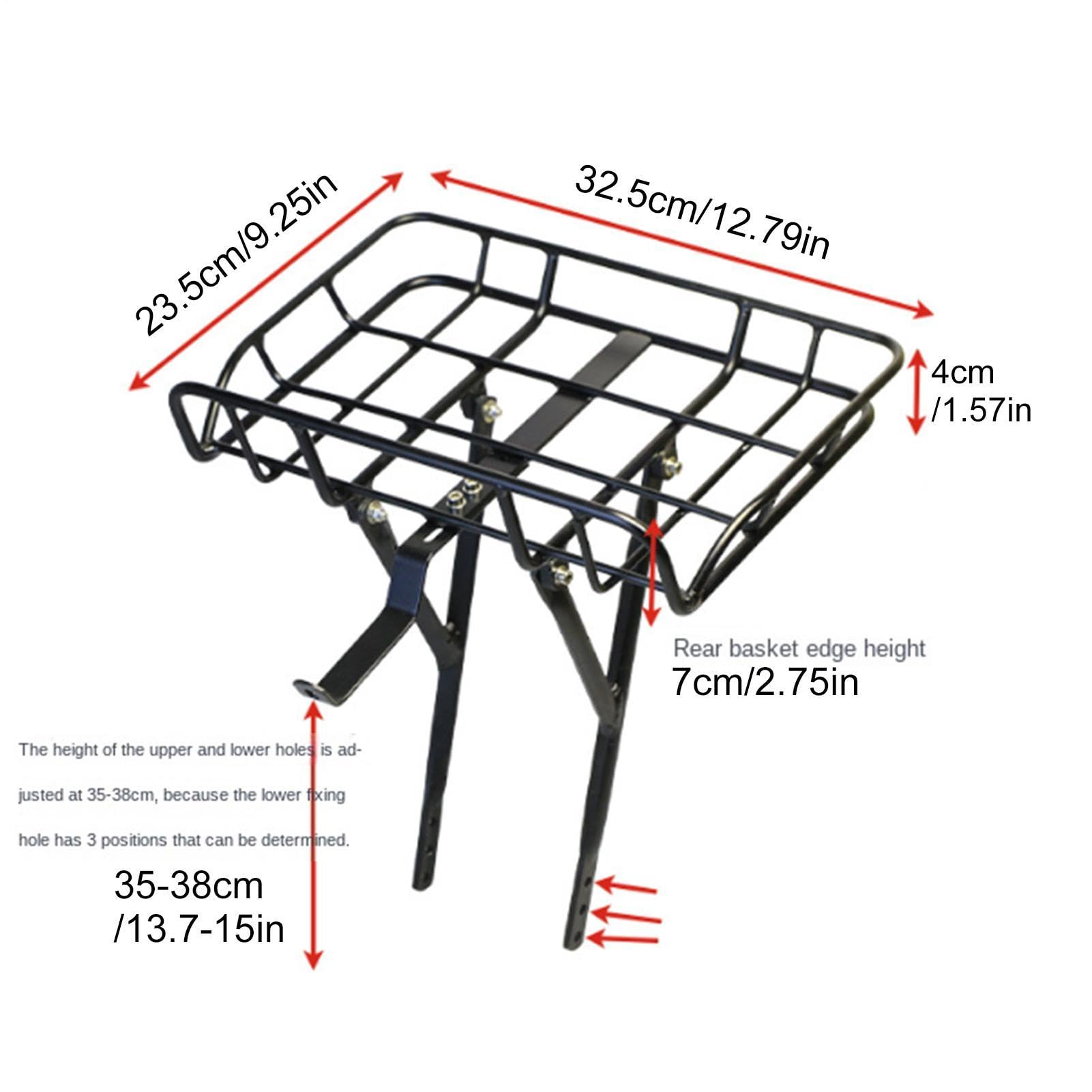 Przedni bagażnik rowerowy Heavy Duty Cargo Carrier | Przedni kosz rowerowy na wycieczki dojazdy do pracy w podróży na zewnątrz górska droga torba na zakupy