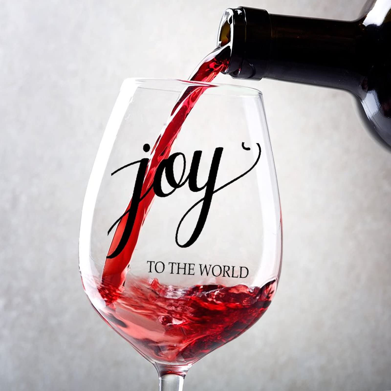 Verres à vin pour mariages et anniversaires Joy to The World 2 pcs