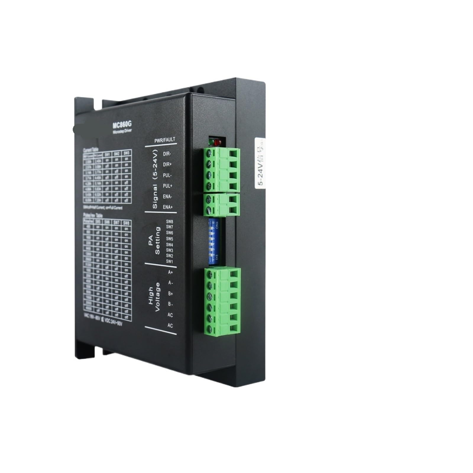 EKFBQBGW 2Phase Nema34 Stepper Driver DC24V～110V/AC18V～80V 7.2A 400～51200ppr OpenLoop Stepper electronic starter Driver for Engraving Machine(MC860G)