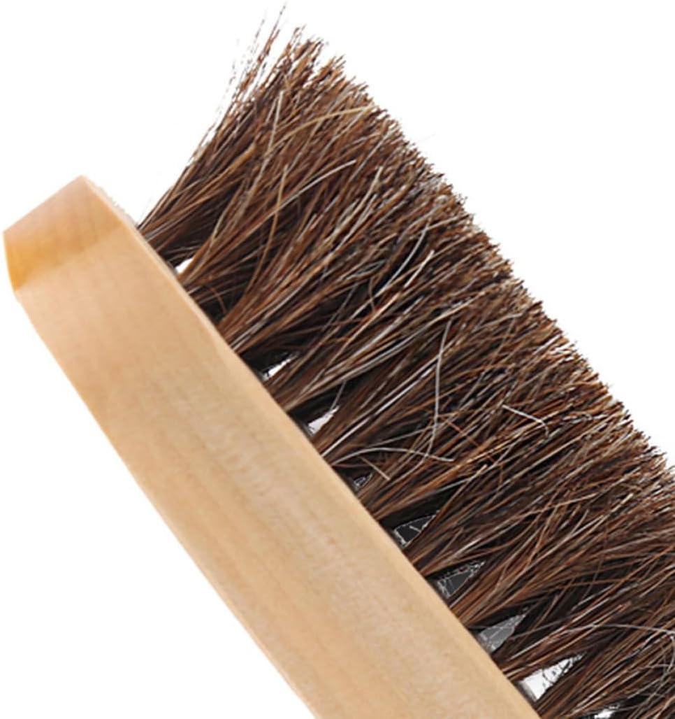 Wooden Cleaning Tool Horsehair Shoe Brush for Boots and Shoes