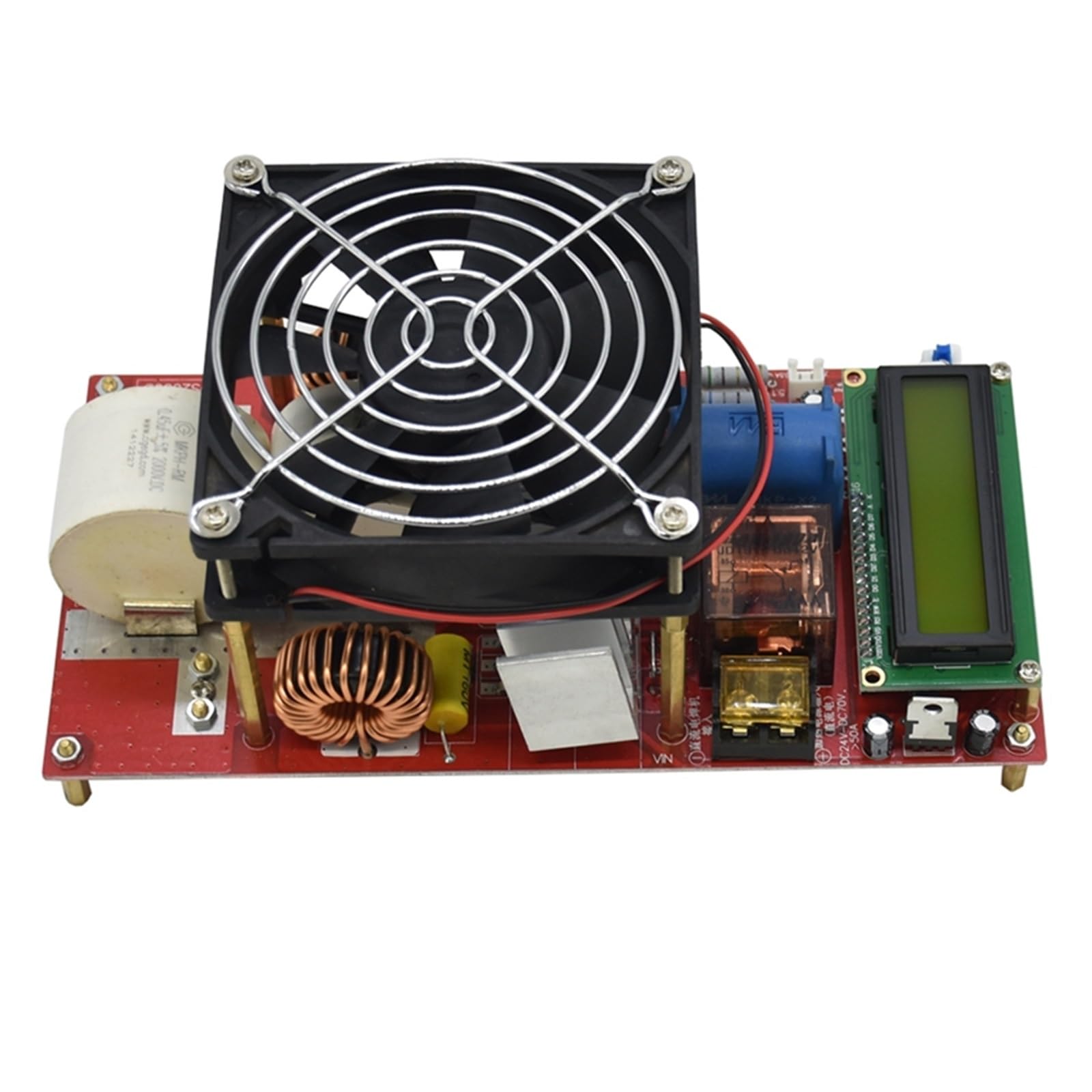Nagrzewnica indukcyjna ZVS 2000W elektryczny moduł nagrzewnicy indukcyjnej do generatora ochrony przed temperaturą stopionego metalu tablica wysokiego napięcia ze sterownikiem cewki