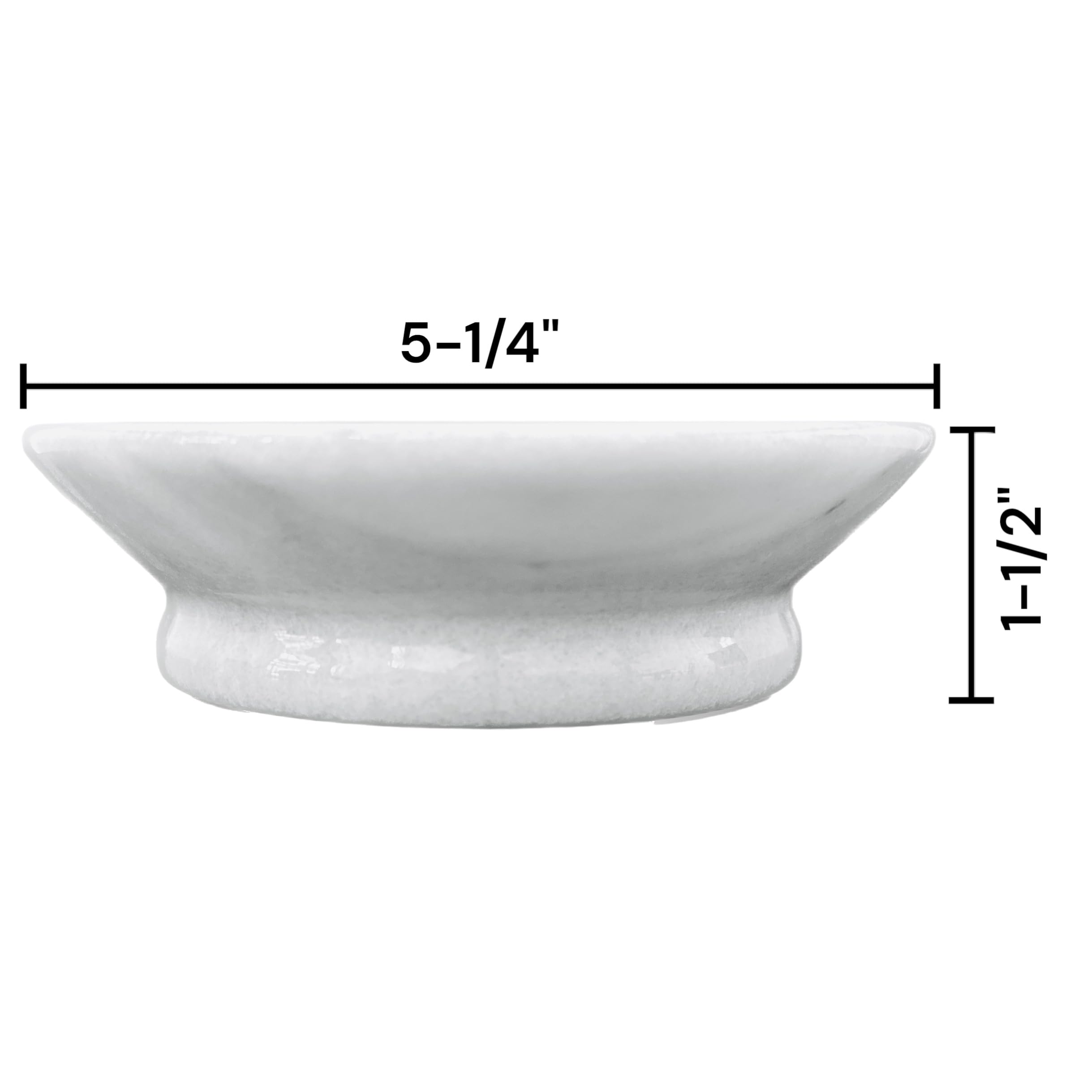 Hapton House Jabonera de mármol blanco – Hecho a mano Mable auténtico – Soporte para jabón – Bandeja de jabón – Plato decorativo – Plato de joyería – Soporte para baratijas – Llavero – Portavelas –