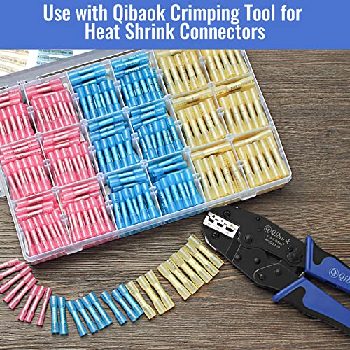 Qibaok CAQIBAOK538 660 Pcs Heat Shrink Butt Connectors Qibaok Crimp Electrical Wire Connector Waterproof Insulated Butt Splice Terminal thumb #4
