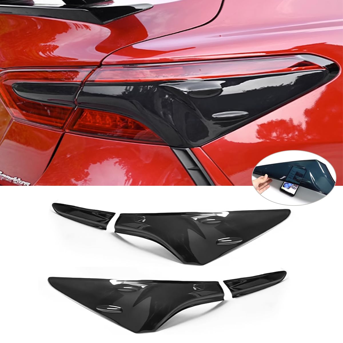 Photo 1 of XYHGM Tail Light Lamp Cover Guard Trim 4Pcs for Camry 2022 2021 2020 2019 2018 Tail Light Frame Bezels Decoration Protector Accessories