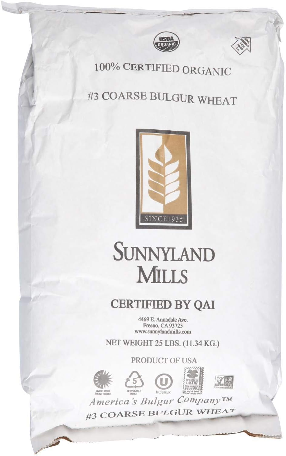 Bulk Grains Bulgur, Organic, Coarse Ground, 25 CountUSDA Organic