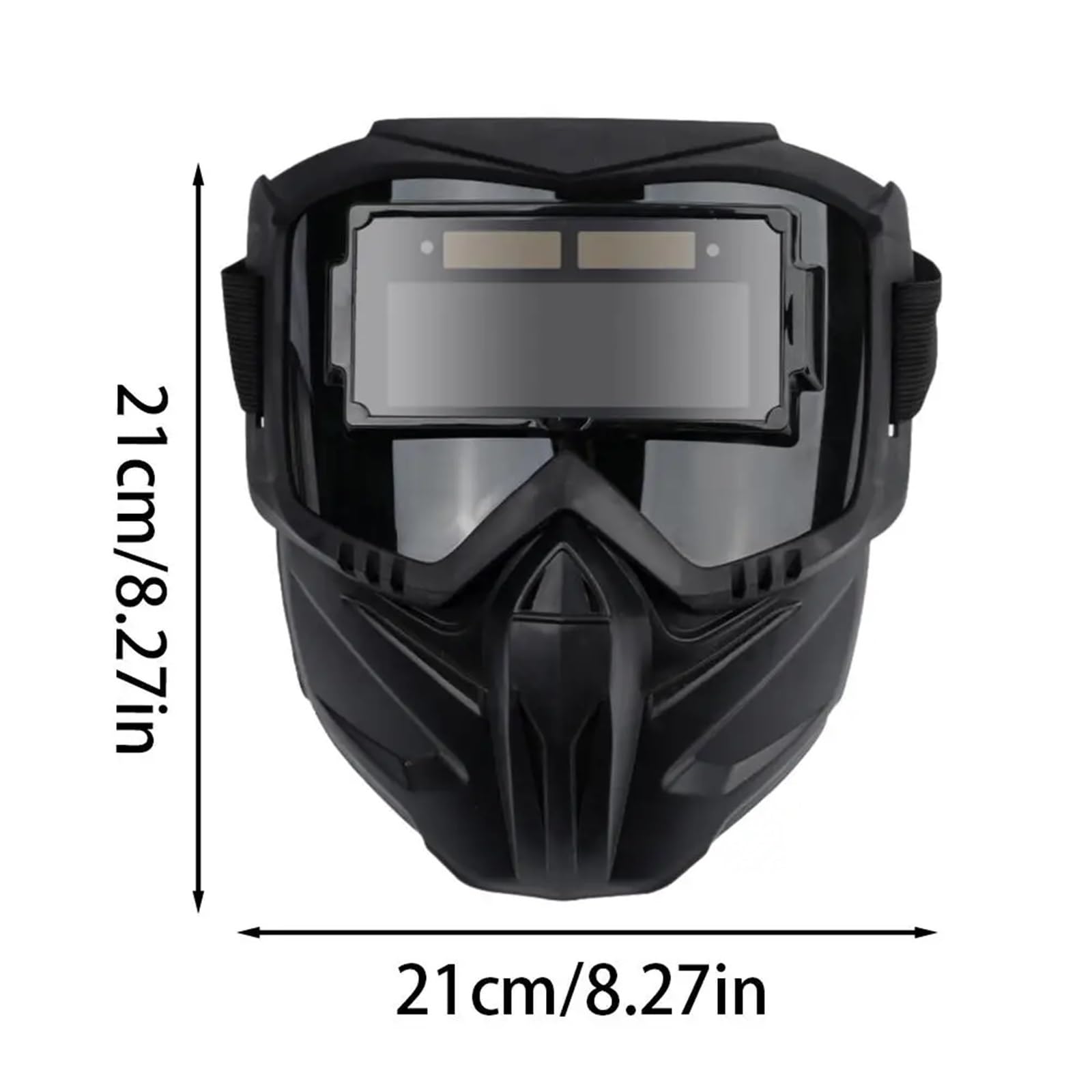 Maschera Saldatura, Maschera per Saldatura 2 occhiali da saldatura auto-oscuranti, dispositivi di protezione individuale for il lavoro, protezione for il viso, fascia regolabile, copertura for mascher
