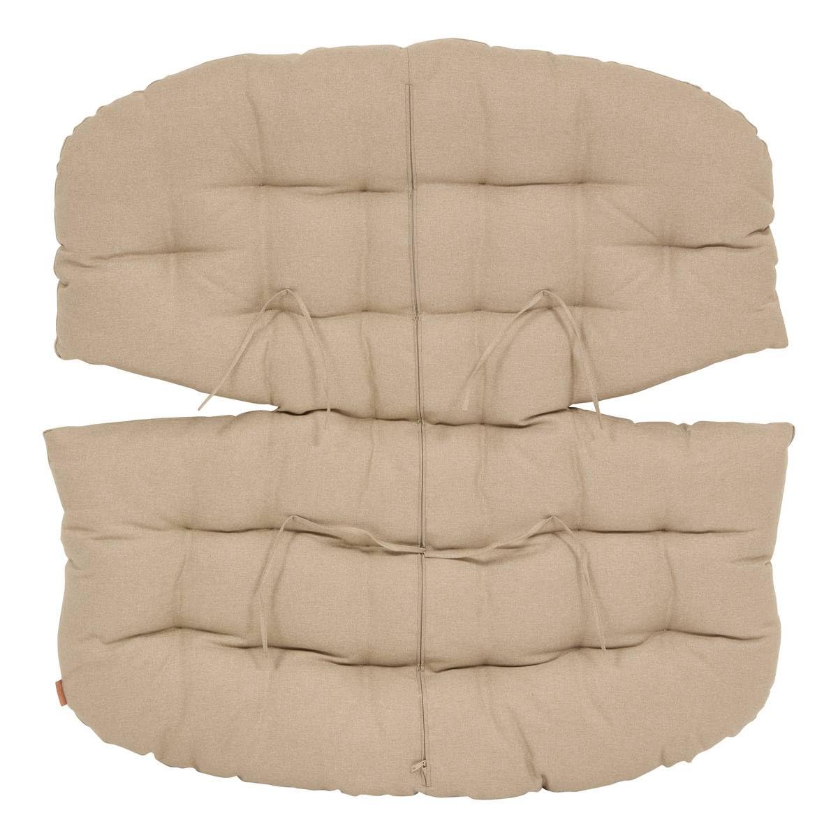 Hespéride – Sillón Balancín Paopao Beige/Verde Laurel – Acero Epoxi Antióxido – Cojín Acolchado Ultrabland – 96x109x83 cm