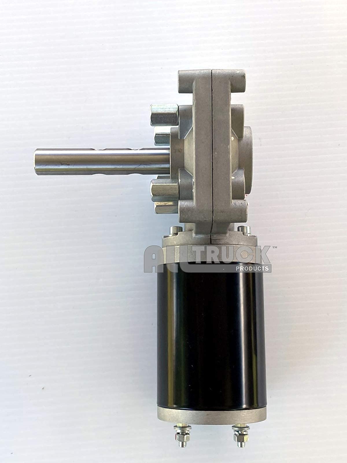 Dump Truck Trailer Tarp Motor with Chrome Cover 50:1 1.5 HP Slim Design Replacement Motor for Electric Tarp Systems