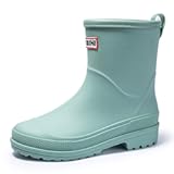 Mid Calf Rain Boots for Women&comma;Waterproof Garden Shoes Anti-Slip Rainboots&comma;Outdoor Work Rain Shoes