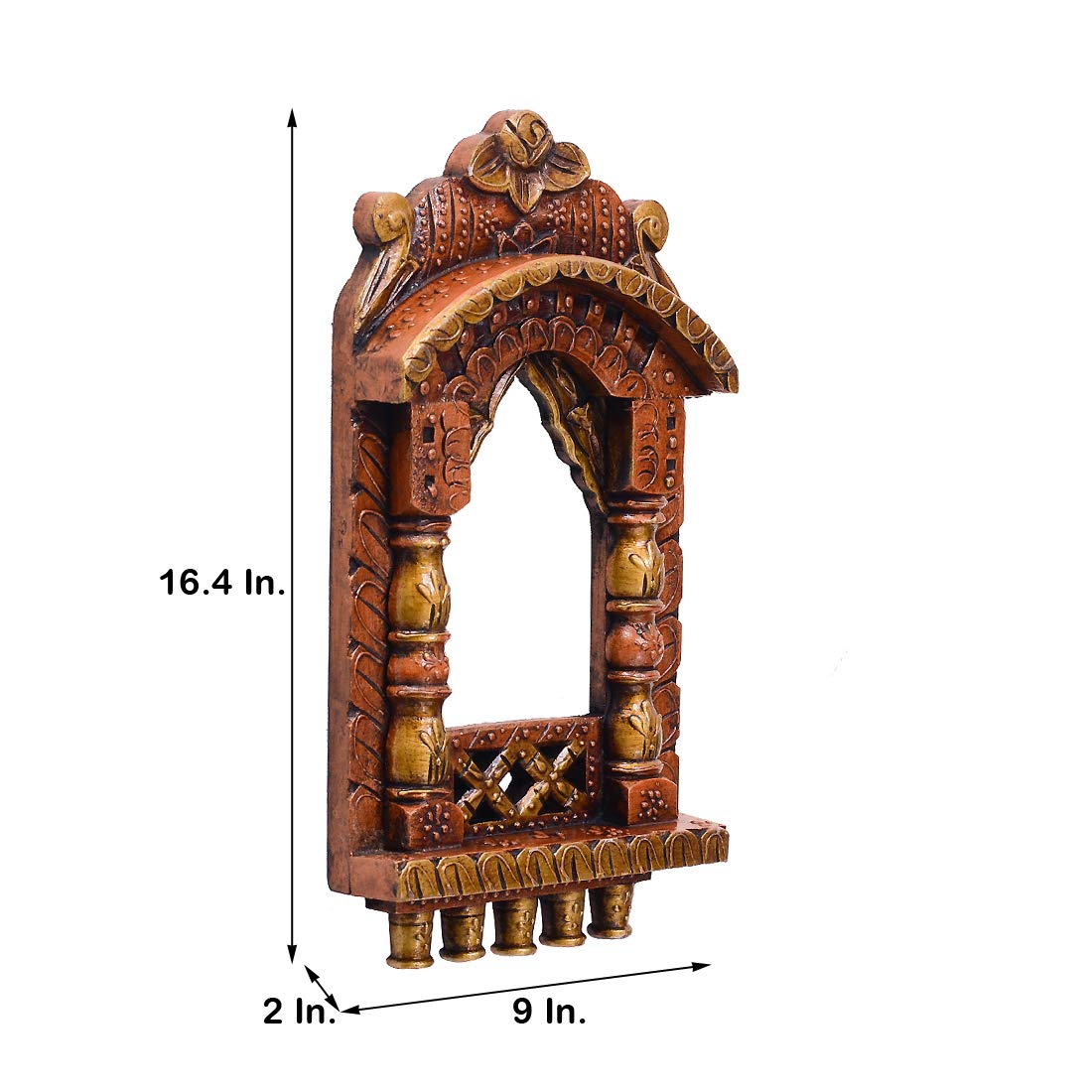 Indian Jharokha Frame - Gold Accent -3 Indian Jharokha Frame - Gold Accent -3