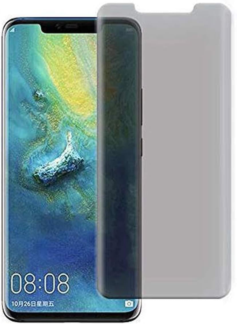 [3 Pack] CCDZ 9H Privacy Tempered Glass Anti-Peeping Screen Protector [9H Hardness][3D Curved][Anti-Scratch] for Huawei Mate 20 Pro 3D Privacy Glass Protective Film.Easy Install