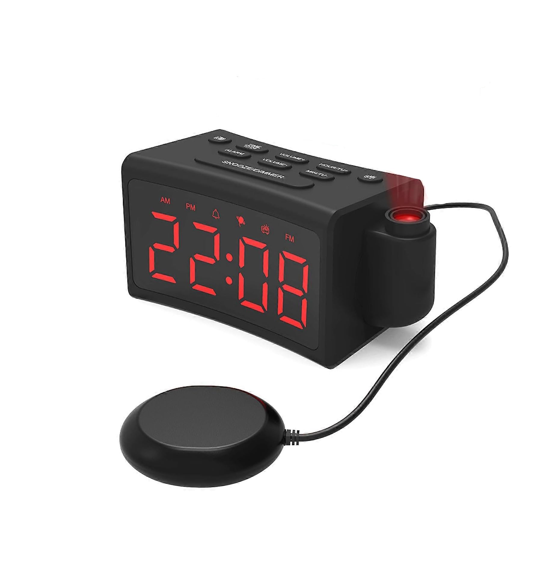 Led Snooze Alarm Clock FM Radio USB Projection Digital Clock Timer Clocks