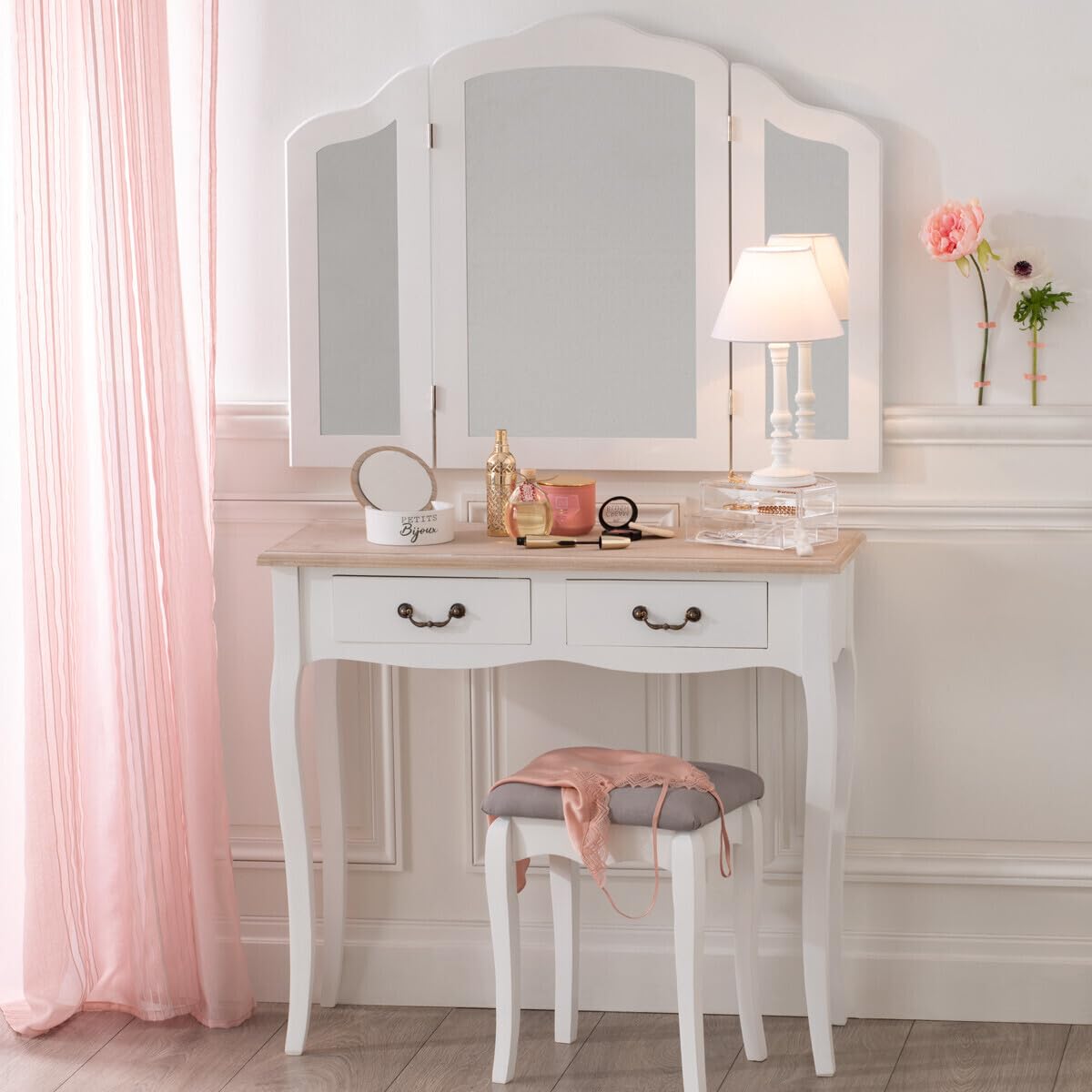 ATMOSPHERA CREATEUR D'INTERIEUR - Consolle bianca Chrysa L87cm