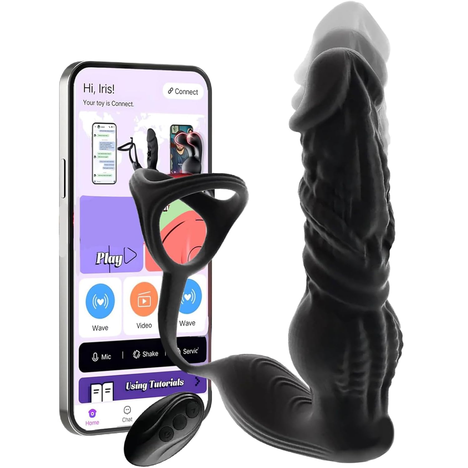 Vibratoreper Uomo Dildo Anale Prostata con Anello per Pene, 3 in1 Plug Anale-dilatatore Uomo Donna Massaggiatore Prostatico 9 Modalità Sexytoys Uomo Sex Toys Sessuali per Uomini Plug Anale Vibrante