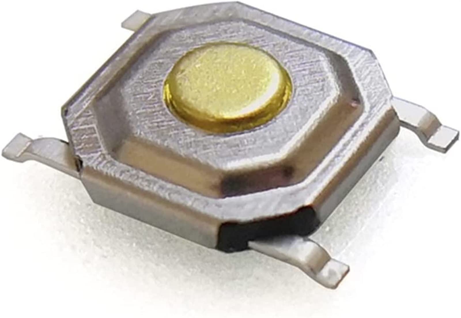 Interrupteur bouton-poussoir en cuivre et métal tactile 4 broches 12V 0.5A pour montage de précision